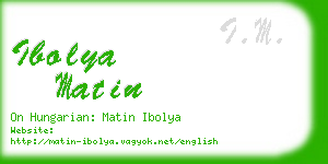 ibolya matin business card